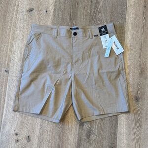 Hurley Men's Flat Front Shorts in Light Brown